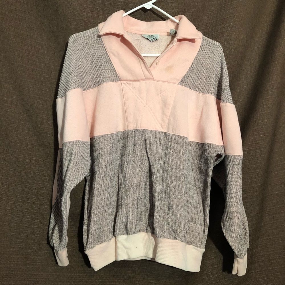 Light Pink And Grey Fashion Force Sweatshirt